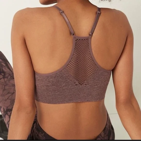 VS PINK SEAMLESS LIGHTLY LINED ATHLETIC SPORTS WORKOUT BRA - Picture 5 of 12